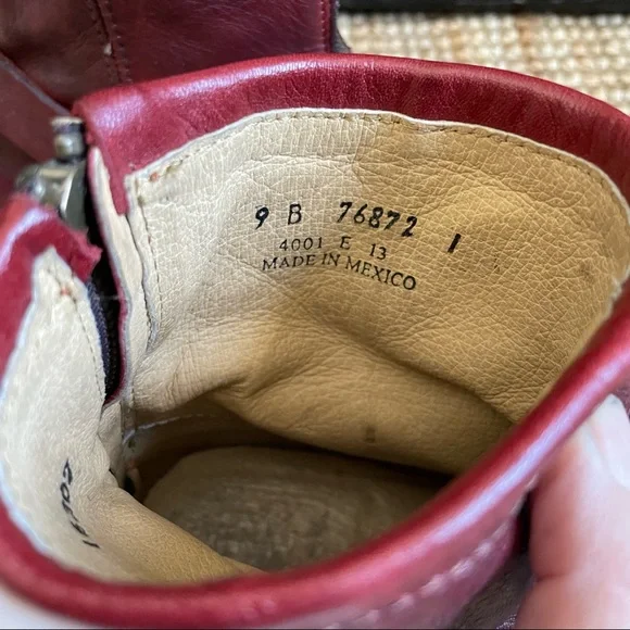 Frye Red Ankle Boots - Picture 5 of 7